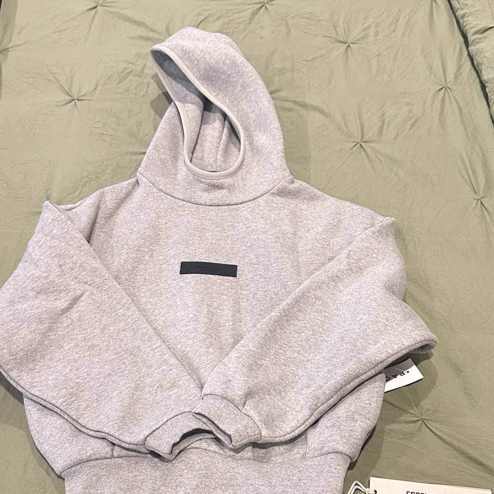 Essentials Light Gray Hoodie Sweatshirt